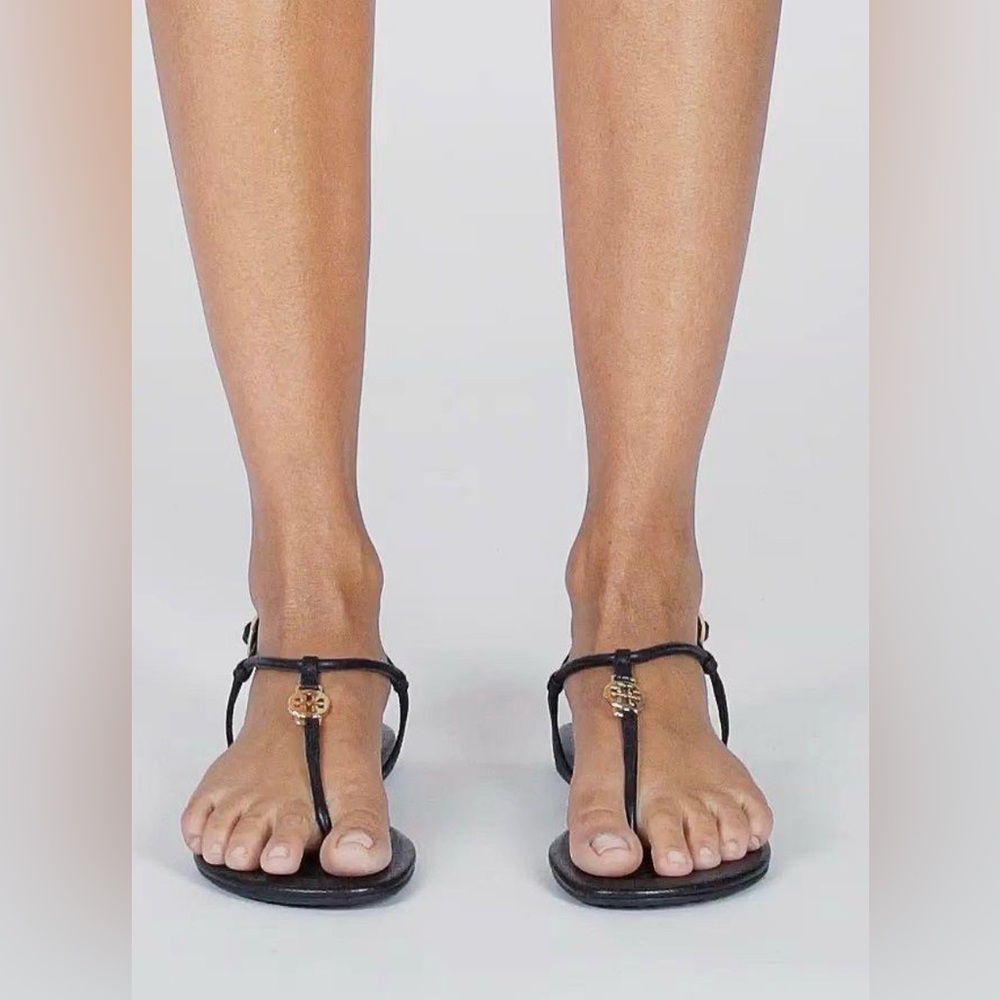 Tory Burch Emmy leather T-strap flat sandals